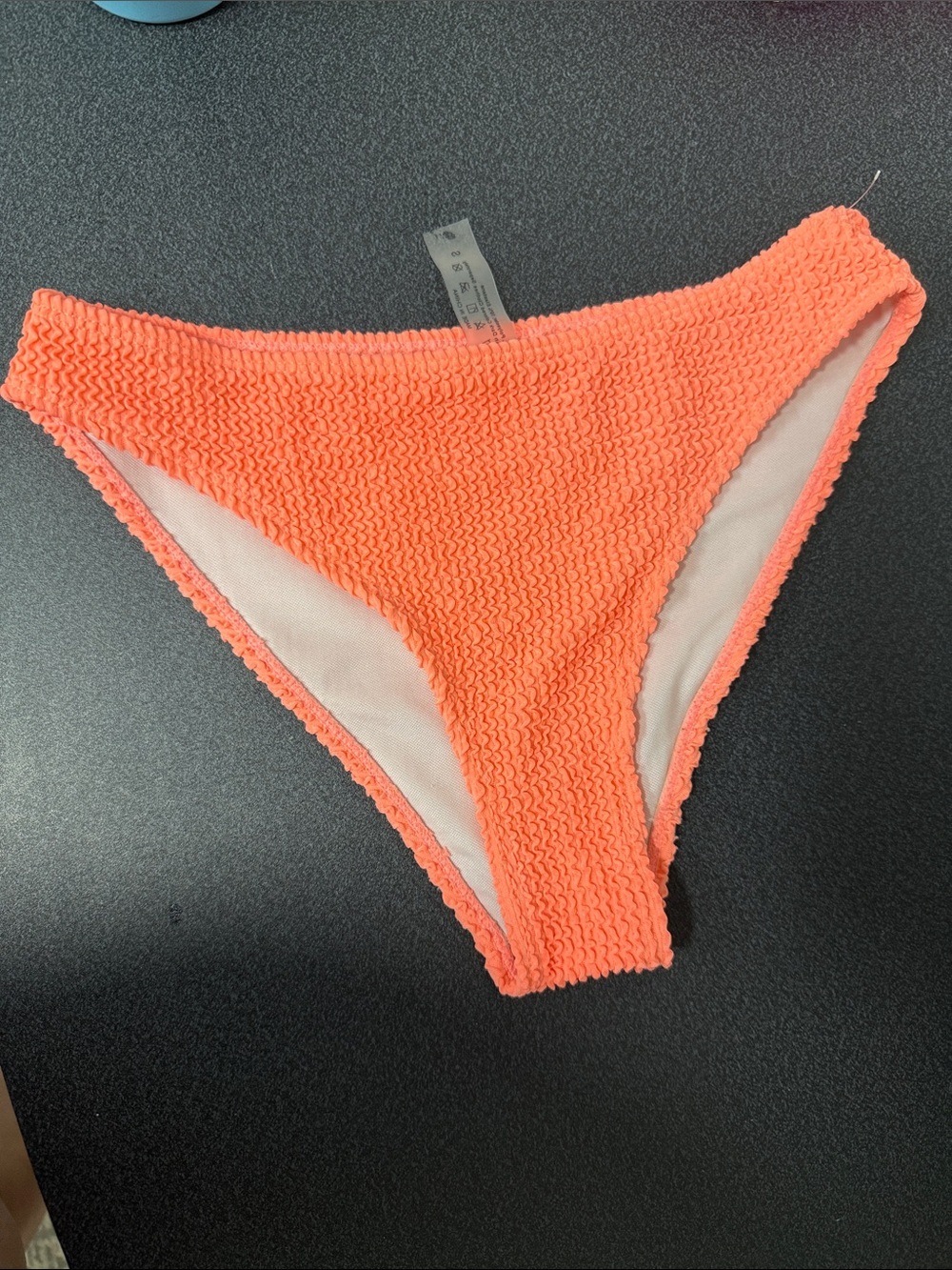 Textured Coral Bikini Bottoms